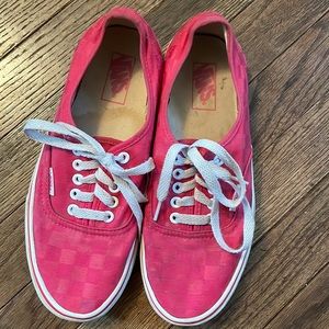 Vans Red and pink checkered sneakers
